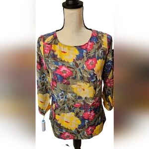 J Crew Floral Blouse